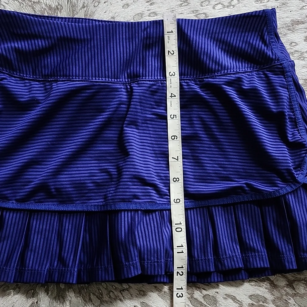 Athleta Good Match Pinstripe Pleated Skort SzS